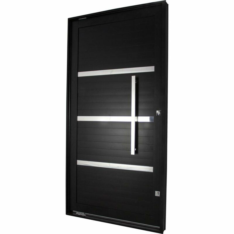 RIKO　黒　38 PORTA LAMBRI COM FRISO COM PUXADOR RETO GRANDE 80CM - PIVOTANTE